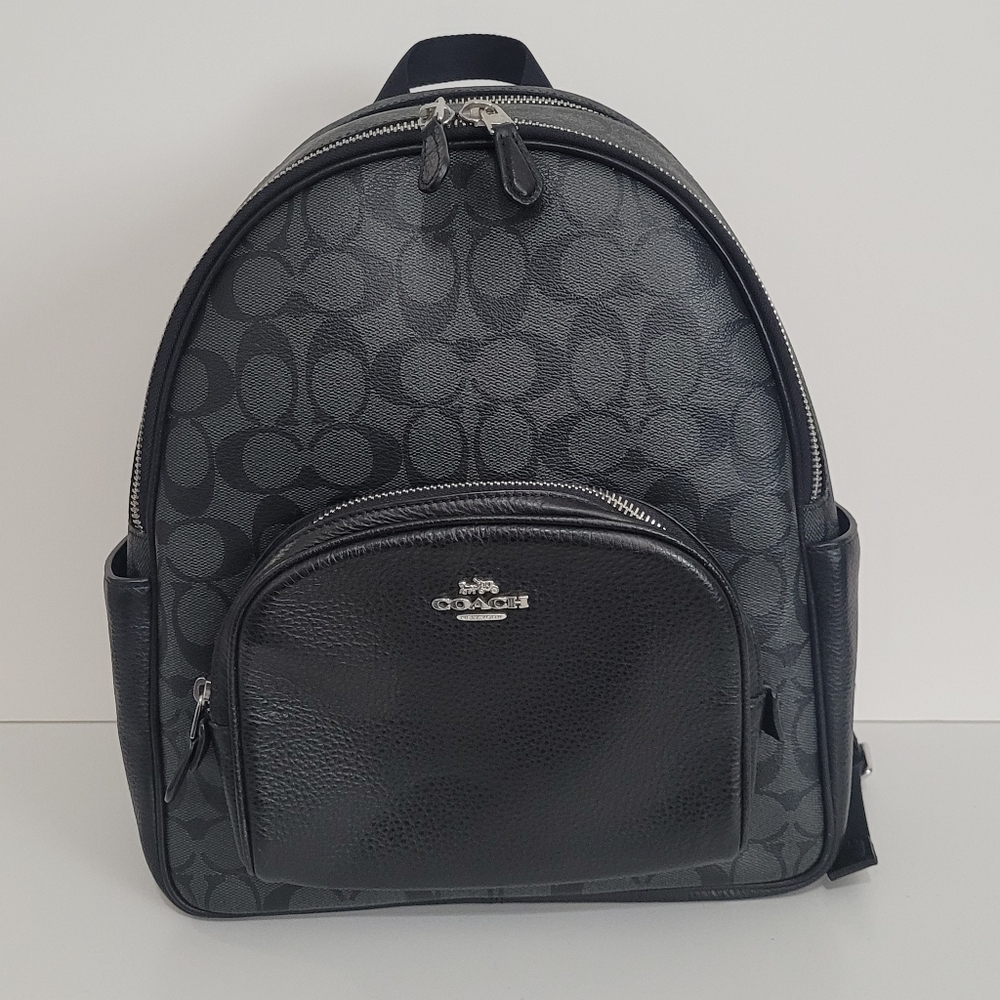 Coach Signature Black & Grey Backpack